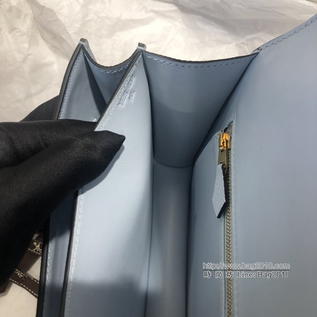 Hermes空姐包 愛馬仕Constance方胖子半手工 Epsom掌紋小牛進口皮 Hermes單肩斜挎包  tdh2093